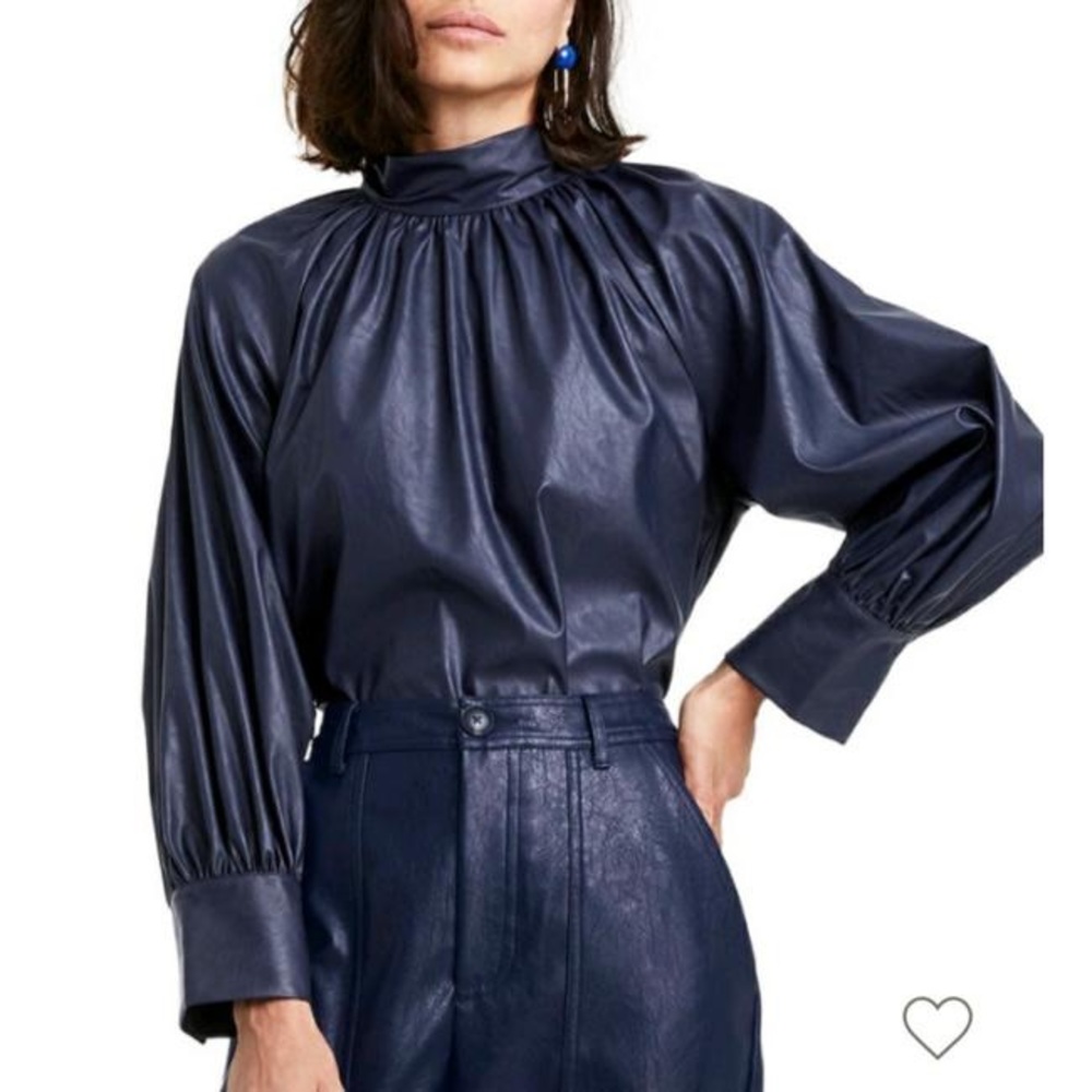 Rachel Comey-Faux leather blouse